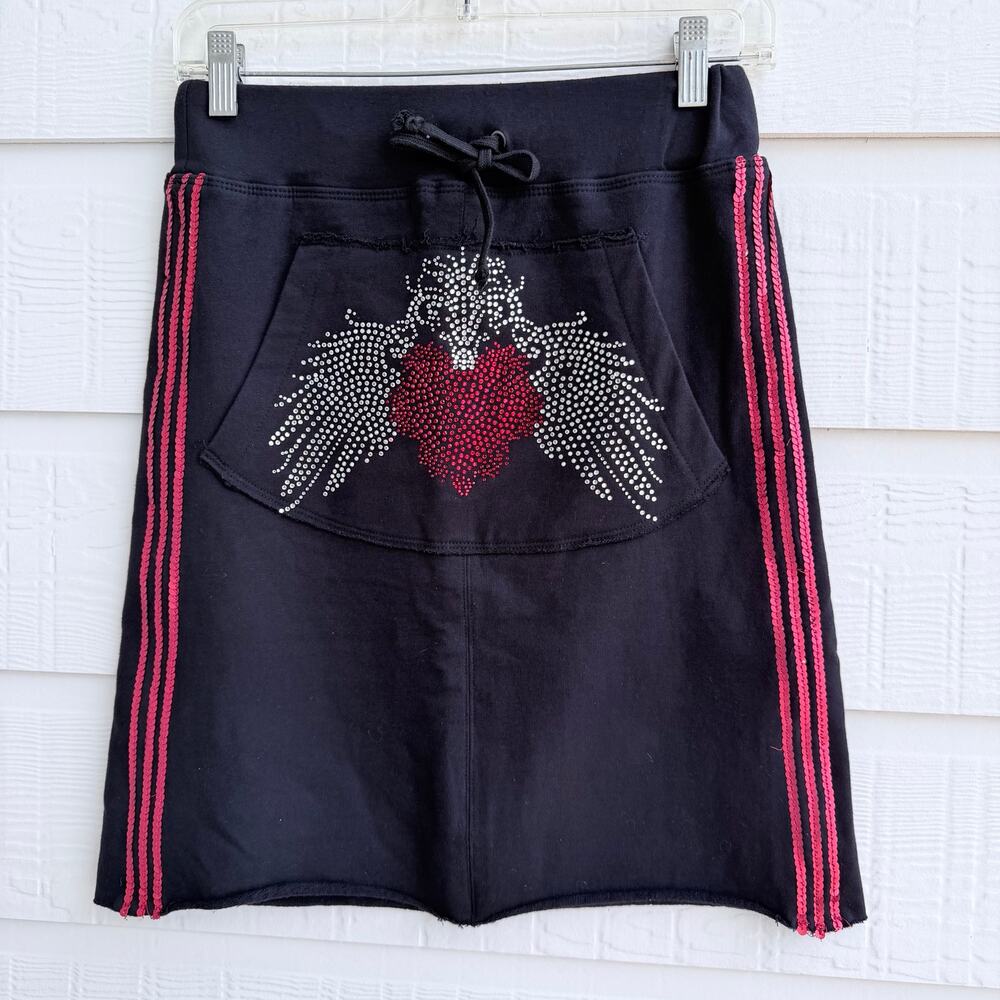 Love Holic Y2K Winged Heart Sweatshirt Skirt Small
